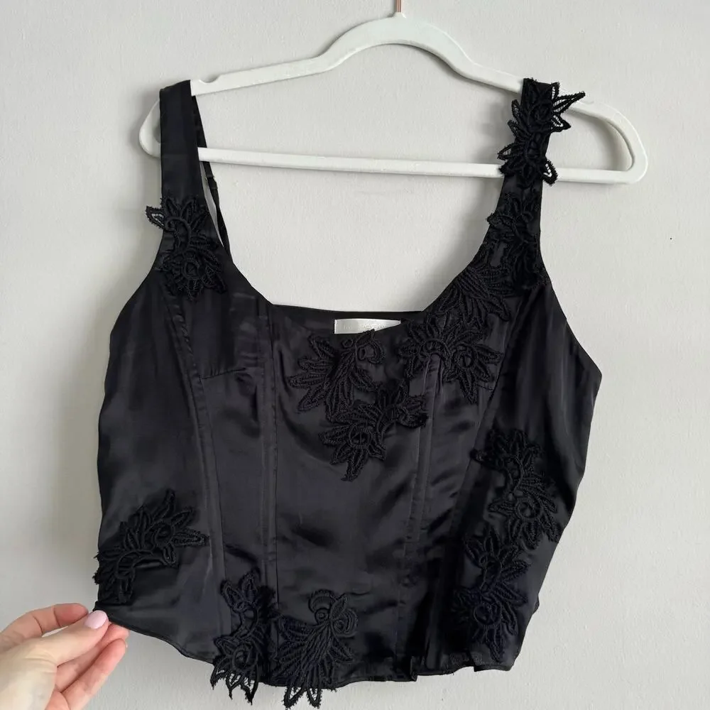 Loveshackfancy Mori Corset Bustier Lace Top Size 12 - Picture 9 of 12